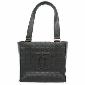 CHANEL Black Lambskin Leather Bag